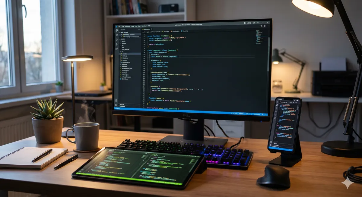 SaaS software development services mockup